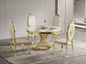 Elegant Marble & Gold Round Dining Table - Modern Luxury Style