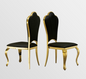 Elegant Black & Gold Dining Chair - Modern Luxe Design