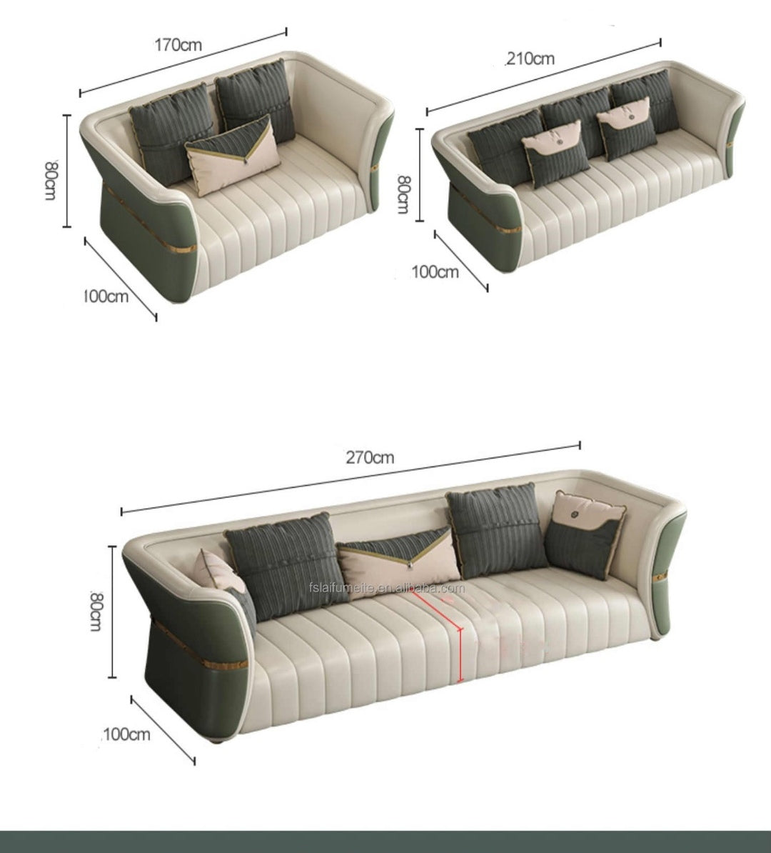 Italian Luxury Living Room Sofa Set 1,1,2,3 Seater Including Coffee table and TV Rack