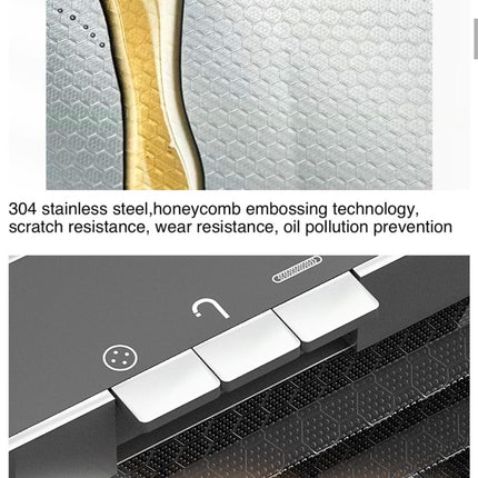 Évier de cuisine haut de gamme en acier inoxydable 304 Nano anti-rayures, noir, avec lave-tasses automatique et plateau en verre trempé (80 x 45 cm).