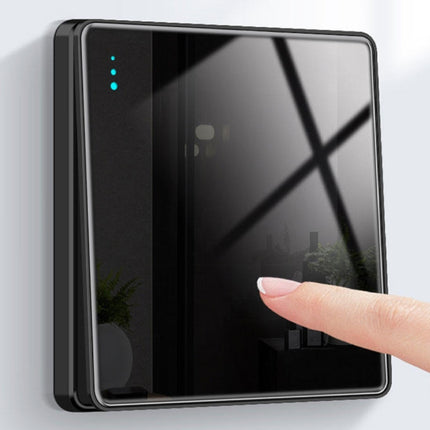 Universal Tempered Glass Switch with Utility Box With Led Lights