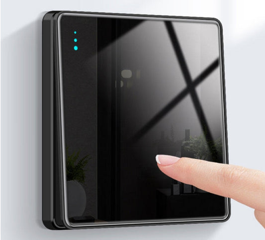 Universal Tempered Glass Switch with Utility Box With Led Lights