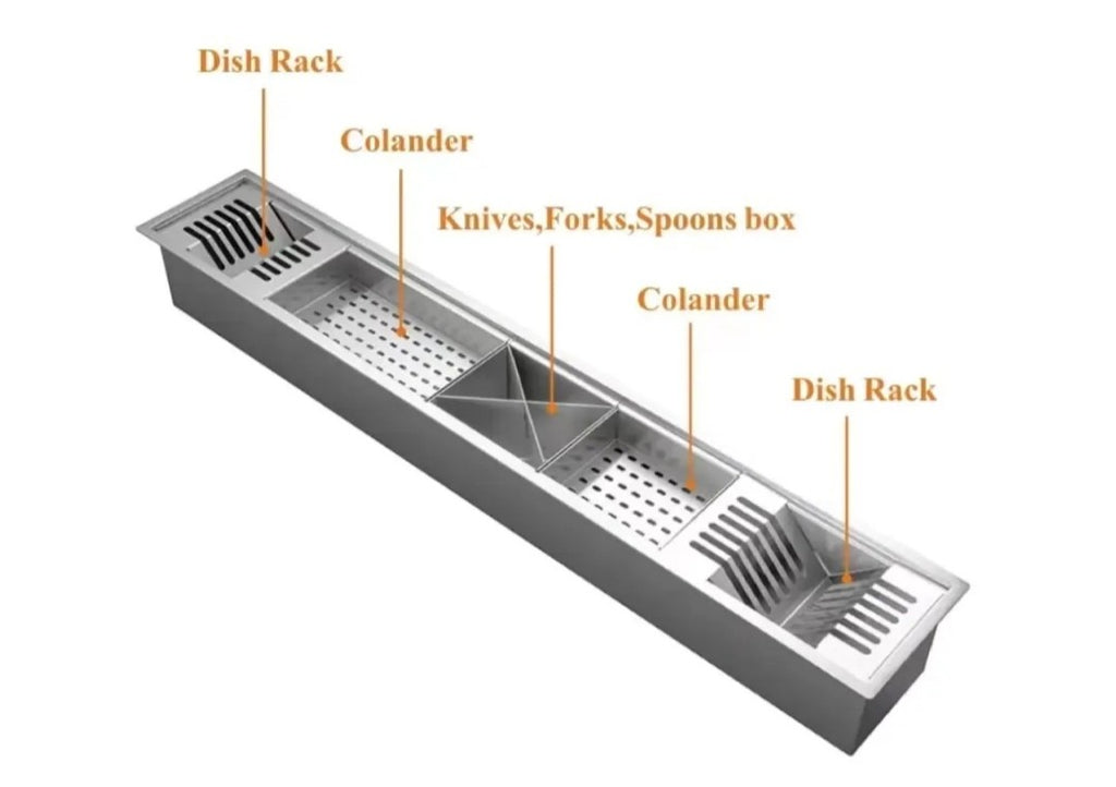 Bar Plate Rack Built In Tabletop Stainless Steel Kitchen Accessories