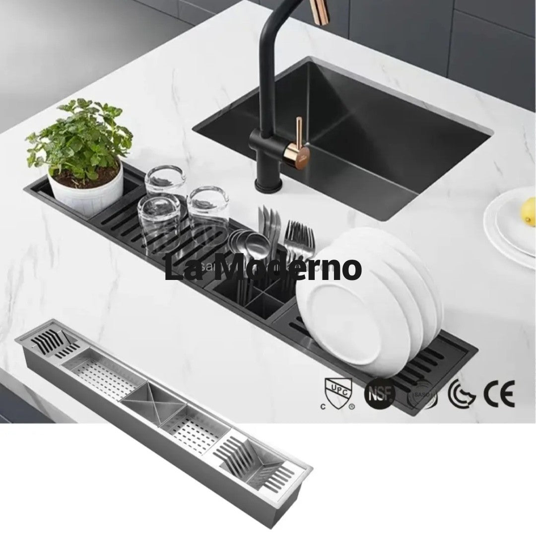 Bar Plate Rack Built In Tabletop Stainless Steel Kitchen Accessories