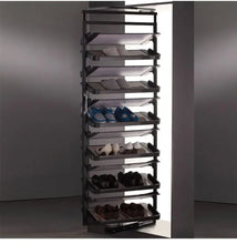 Load image into Gallery viewer, Rotating Shoe Rack Organizer soft Slider  Black 12 layer 360 Degree
