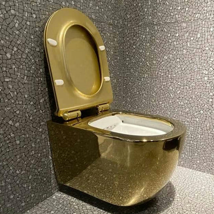 Goldporzellan-galvanisiertes Hänge-WC-Becken inklusive System