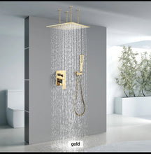 Load image into Gallery viewer, Ceiling Shower 32inch Gold Remote Control Hot and Cold Ready
