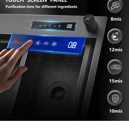 Sink 88cm Big Size with Purification for Foods High End Modern Kitchen Sink Simple Operation Touch Panel Intelligent Kitchen Sink