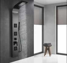 Lade das Bild in den Galerie-Viewer, Black Shower Panel 5 Functions Jet with Hot and Cold Line
