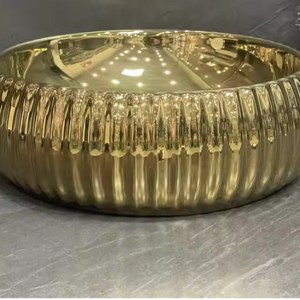 Luxury Royal Gold Wash Basin Countertop Electroplated