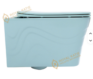 Modern Porcelain Wall-Hung Toilet | Wall-Mounted WC with Flush Tank