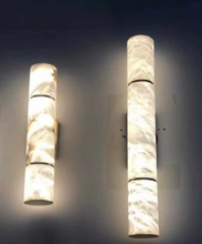 Cargar imagen en el visor de la galería, Modern Cylindrical Real Spanish Marble LED Wall Lamp
