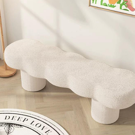 Moderner, gepolsterter Ottoman im Kaschmir-Stil – Lange Sofabank für Schlafzimmer, Bett, Wohnzimmer oder Eingangsbereich zum Schuhewechseln