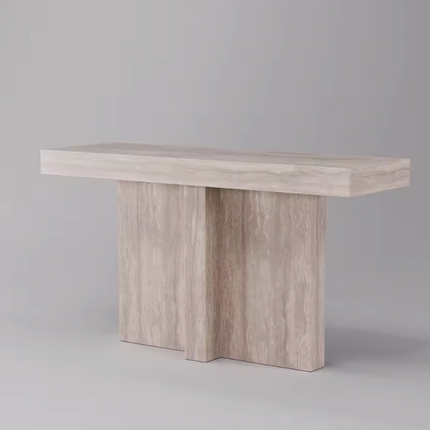 Minimalist Travertine Stone Console Table Modern Travertine