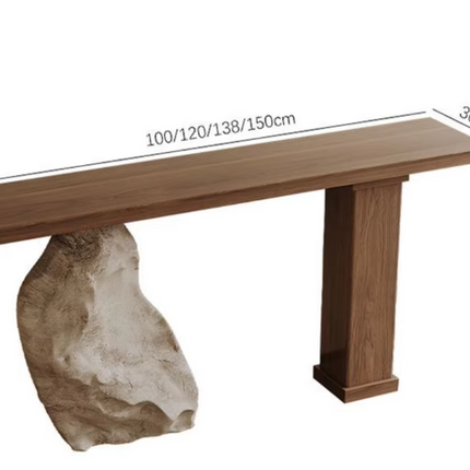 Moderner Konsolentisch aus regenwaldgrünem Marmor – Luxuriöser Hohlstein 