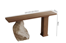 Load image into Gallery viewer, Modern Rainforest Green Marble Console Table – Luxury Hollow Stone
