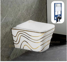 Load image into Gallery viewer, Modern Ceramic Wall-Hung Rimless Toilet – Bathroom Sanitary Ware WC with Space-Saving Design
