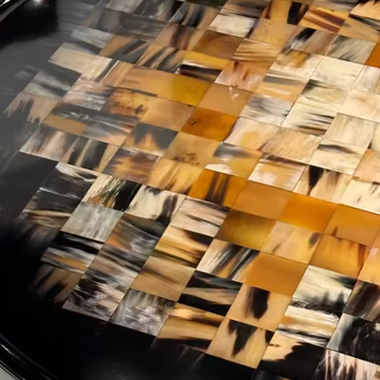 Luxury Modern Nordic Round White and Black Marble