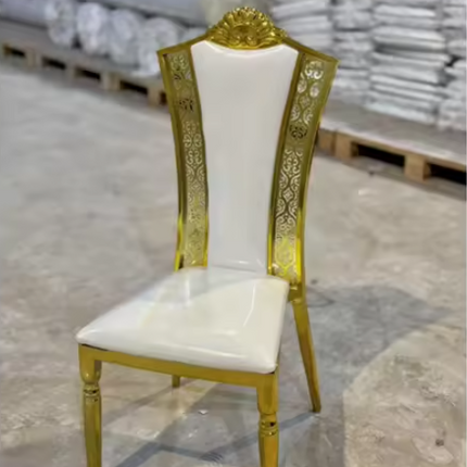 Luxury Gold Stainless Steel Chair – Modern Elegant Accent Seating