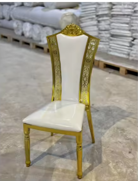 Luxury Gold Stainless Steel Chair – Modern Elegant Accent Seating