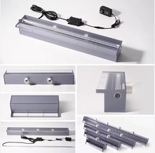 Load image into Gallery viewer, Outdoor Acrylic Water Cascade Fountain for Swimming Pool &amp; Spa – Modern LED Waterfall Feature
