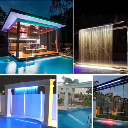 Rideau de douche en acier inoxydable de 2 mètres ou dimensions personnalisables