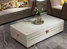 Load image into Gallery viewer, Glossy Luxury Marble Versace Medusa Coffee Center Table
