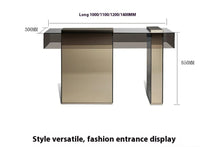 Load image into Gallery viewer, Nordic Console Table Stainless steel with Plate Acrylic120 to 140cm wide

