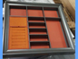 Jewelry Organizer Pullout Tray Aluminum and Leather