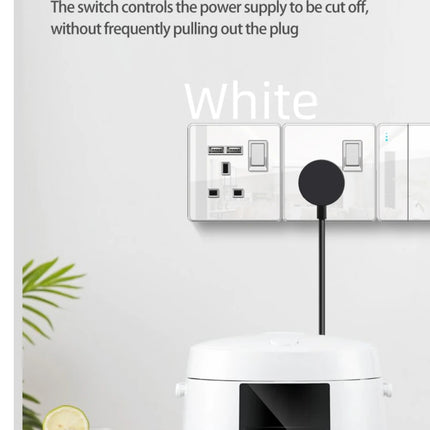 Socket Standard Universal Tempered Glass with Utility Box Electrical Wall Socket Double with 2Pin USB Fast Charging