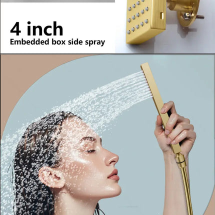 Luxury Modern Gold Ceiling Shower 90x30cm Big Concealed Rain Shower Led with Music