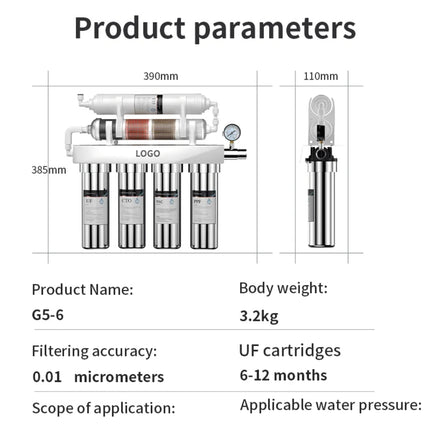 Water Filtration System 9 Stage - 304 Stainless Steel Water Purifier Drinking Water