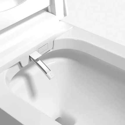 Close-up of a modern bathroom sink with a faucet