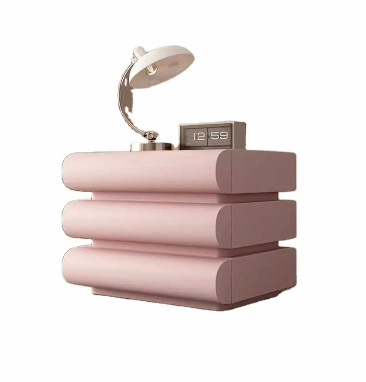 Nordic 3-Drawer Bedside Table – Modern Bedroom Nightstand & Side Cabinet Furniture