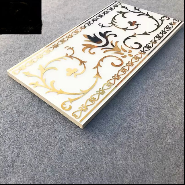 Floral 15x30cm Border Tiles Glass Porcelain 20pcs per box