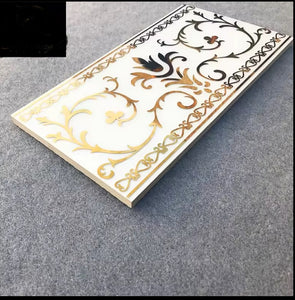 Floral 15x30cm Border Tiles Glass Porcelain 20pcs per box