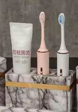Load image into Gallery viewer, Natural White Marble Toothbrush Holder Solid Surface Furniture Bathroom Vanities Accessories
