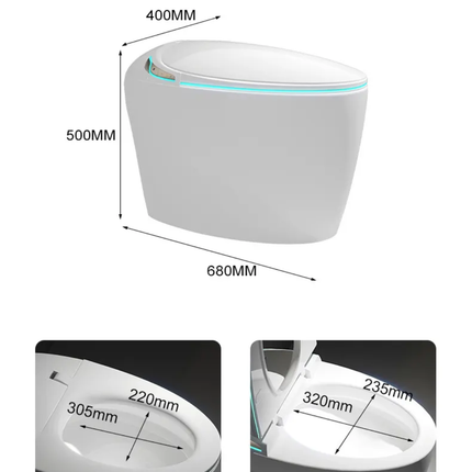 Measurement chart of a white ceramic bowl with dimensions labeled.