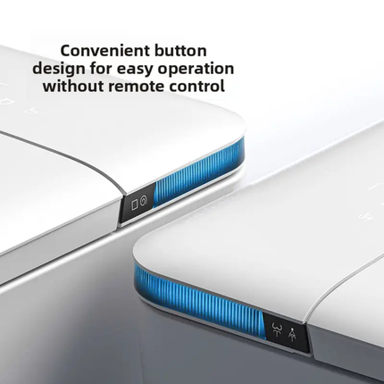 Close-up of a device with button design for easy operation on a white background