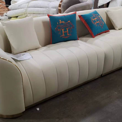 Echtleder mit PU-Leder-Rückseite. Wohnzimmersofa