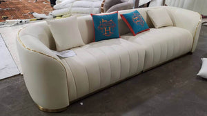 Genuine Leather+PU leather backing. Living Room Sofa