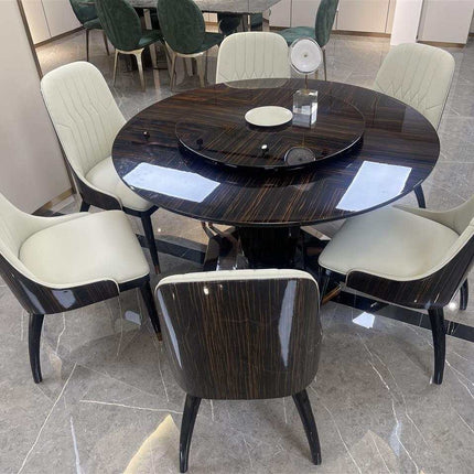 6 seater round dining table set 135cm