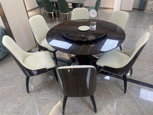6 seater round dining table set 135cm