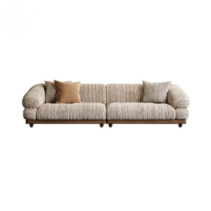 Nordic Style Villa Living Room 3 Seat Sofa Hotel Wood Frame Fabric Comfortable Sofa Furniture