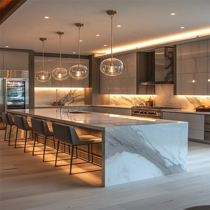 Modern L Shape Kitchen Cabinet High Gloss Matt Finish Marble Countertop Islands Lacquer Kitchen Cabinet Set Store rating: 5.0 (6 reviews)