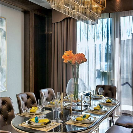 One Stop Interior High End Villa Hotel Furniture Golden Brown Leather 3 Seater Sofa Modular Living Room Furniture