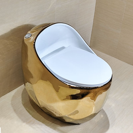 White Ceramic Golden Fram Toilet Dual Flush Extended Integrated Structure Floor Lavatory Toilet Hotel Sanitary Toilet