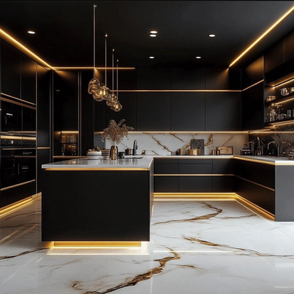 Lacquer or Finish Modern Designs Kitchen Cabinet Ready to Assemble Kitchen Storage Cabinet Shelf with Door Complete Sets