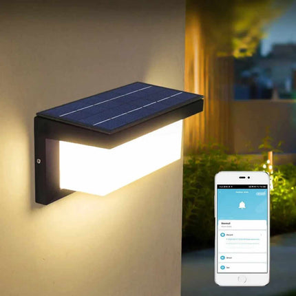 Solar Outside Square Wall Light Modern LED Outdoor Wear-resistant Garden Courtyard Wall Patio Fixtures Light