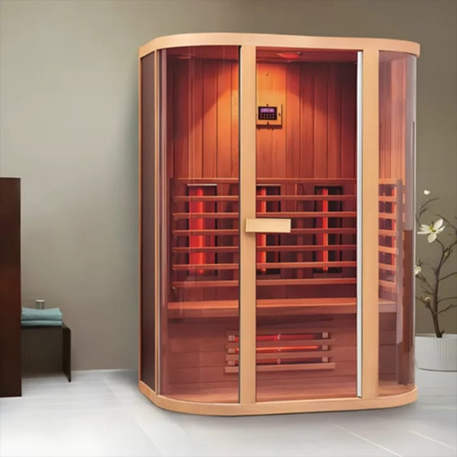 Sauna traditionnel 2 personnes en cèdre rouge, sauna infrarouge intérieur (PRÉCOMMANDE) 